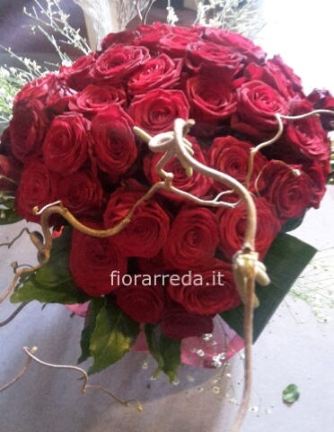 Mazzo 50 Rose Rosse